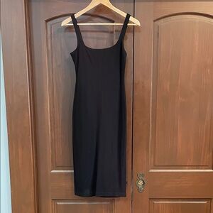 American Apparel Classic Black Midi Dress m medium